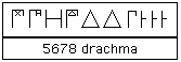 Forma de escribir 5678 dracmas
