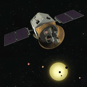 An artist's concept of TESS. Credit-MIT Kavli Institute for Astrophysics & Space Research