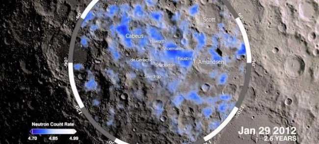 Agua terrestre en basaltos lunares