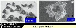 <a href=http://science.nasa.gov/headlines/y2005/images/moonfirst/moondust_big.jpg target=_blank><u>Imgenes</u></a> en acercamiento del polvo lunar trado a la Tierra por los astronautas de la misiones Apolo.  
<i>Crdito: Prof. Masami Nakagawa.</i>
