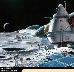 La NASA est realizando los preparativos para enviar humanos de vuelta a la Luna. Recreacin artstica de la NASA por Pat Rawling / SAIC
 [<a href= http://www.spaceflight.nasa.gov/gallery/images/mars/lunaractivities/html/s95_01563.html target=_blank><u>Ms informacin</u></a>].
