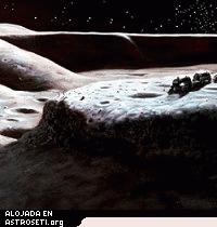 Acampando en el cosmos. Recreacin artstica de la NASA por Pat Rawling / SAIC 
[<a href= http://www.spaceflight.nasa.gov/gallery/images/mars/lunaractivities/html/s88_33693.html target=_blank><u>Ms informacin</u></a>]
