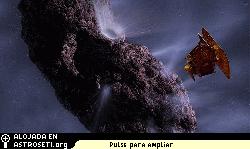 Concepcin artstica de Deep Impact. 
<i>Crdito: <a href= http://deepimpact.jpl.nasa.gov/gallery/DI_Rawlings.html target=_blank>Pat Rowlings</a></i>
[<a href= http://deepimpact.jpl.nasa.gov/gallery/art.html target=_blank><u>Ms informacin</u></a>]
