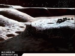 El concepto de una base lunar polar del artista Pat Rawlings
(<a href=http://www.spaceflight.nasa.gov/gallery/images/mars/lunaractivities/html/s88_33693.html target=_blank>Más Información</a>)