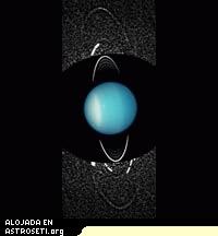 Fotografa tomada en 2003
Crdito:<i> NASA, ESA y M Showalter del Instituto SETI <a href= http://www.seti.org/atf/cf/{B0D4BC0E-D59B-4CD0-9E79-113953A58644}/uranus%202003%20full.jpg target=_blank> Pulse aqu para agrandar la imagen</a></i>
