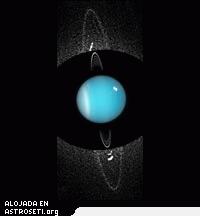 Fotografa tomada en 2005
Crdito:<i>NASA, ESA y M Showalter del Instituto SETI <a href= http://www.seti.org/atf/cf/{B0D4BC0E-D59B-4CD0-9E79-113953A58644}/uranus%202005%20full.jpg target=_blank> Pulse aqu para agrandar la imagen </a></i>
