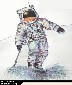 "Shhhoomp." Dibujo de Jack Schmitt por Ulrich Lotzmann. 
<i>Copyright 2003, todos los derechos reservados.</i>
[<a href= http://www.hq.nasa.gov/office/pao/History/alsj/UL17shhhoomp.html target=_blank>Ms informacin</a>]
