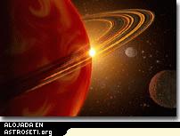 Concepto artístico de un sistema planetario extrasolar.
<a href="http://planetquest.jpl.nasa.gov/overview/overview26.html">Descripción en FLASH de la búsqueda de mundos nuevos por la NASA</a>