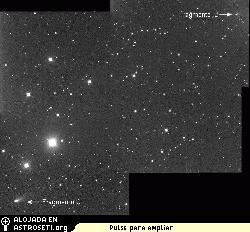<a href=http://science.nasa.gov/headlines/y2006/images/73p/guido_spanish.jpg target=_blank>Los fragmentos B y C</a> acercndose a la Tierra el 26 de febrero de 2006. Crdito: Giovanni Sostero y Ernesto Guido del Observatorio Remanzacco en Italia utilizando un telescopio de 14 pulgadas con control remoto en Nuevo Mxico.