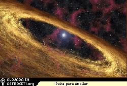<a href= http://www.spitzer.caltech.edu/Media/releases/ssc2006-10/ssc2006-10b.shtml target=_blank>Concepto artstico</a> de un disco de formacin planetaria alrededor del plsar 4U 0142+61 [<a href=http://www.spitzer.caltech.edu/media/releases/ssc2006-10/ssc2006-10v1.shtml>Animacin</a>