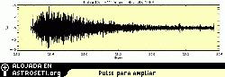 Onda ssmica grabada cuando el mdulo de ascenso lunar Apolo 12 colision contra la Luna el 20 de noviembre de 1969. 
[<a href=http://science.nasa.gov/headlines/y2006/images/skyisfalling/LM12impact_big.jpg target=_blank>Ampliar imagen</a>]
