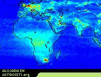 Mapa de la contaminación global del aire realizado por SCIAMACHY de Envisat.