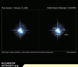 <a href="http://www.planetary.org/image/nixhydra_md.jpg" rel="external">Clic para agrandar</a>
Plutón y sus satélites Plutón, Caronte, Nix, e Hidra, tal como se observaron con el Telescopio Espacial Hubble el 15 de Febrero de 2006. Crédito: NASA, ESA, H.Weaver (JHU/APL), A.Stern(SwRI) y el equipo de búsqueda de compañeros de Plutón del Telescopio Espacial Hubble