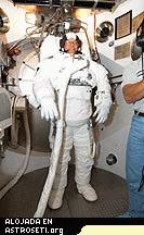 Prueba del traje espacial para EVA de Fuglesang