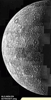 Mercurio, fotografiado por el Mariner 10.