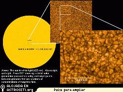 <a href=http://science.nasa.gov/headlines/y2006/images/firstlight/sot1.jpg target=_blank>Primera imagen</a> tomada por el telescopio ptico de Hinode. 
[<a href=http://www.jaxa.jp/press/2006/10/20061031_hinode_e.html target=_blank>Ms informacin</a>]
