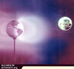 Simulación de los Cinturones Van Allen generados por un impulsor de plasma en el tanque del Laboratorio de Propulsión Eléctrica #5 en el Centro de Investigación Lewis, en Cleveland, Ohio, actualmente Centro de Investigación John H. Glenn en el Campo Lewis.
<i>Crédito: NASA</i>