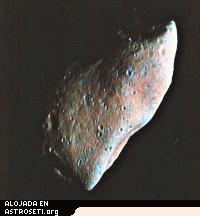 El asteroide Gaspra. La nave espacial Galileo lo fotografió en su camino descendente en 1991. Gaspra orbita en el cinturon de asteroides principal entre Marte y jupiter.
Crédito: NASA/JPL/Galileo