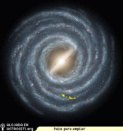 Representacin artstica de la galaxia Va Lctea 
Crditos: Universidad de Arizona
