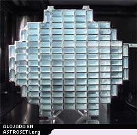 Esta matriz de aerogel montada en la parte superior de la Stardust, fue utilizada para recolectar partículas de polvo interestelar, así como polvo de la cola del comenta Wild 2.
Crédito: Berkeley