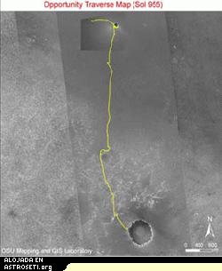 El Mars Exploration Rover Opportunity de la NASA, alcanzó el margen del “Cráter Victoria” el 27 de Septiembre de 2006, durante el día solar marciano (o