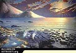 "... alguna pequea charca clida, con todo tipo de sales amnicas y fosfricas, luz, calor, electricidad etc, Charles Darwin, sobre los orgenes de la vida en charcas de marea. 
Crdito:Smithsonian 
