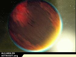 El Telescopio Espacial Spitzer de la NASA fue usado recientemente para capturar los espectros, o huellas moleculares, de dos “Júpiter calientes” como el representado aquí. Es la primera vez que se obtiene un espectro de un exoplaneta, o planeta fuera de nuestro sistema solar.
Crédito imagen:NASA/JPL-Caltech
<a href=”http://www.nasa.gov/mission_pages/spitzer/news/070221/a.html”>+ Animación y leyenda</a>
<a href=”http://www.nasa.gov/mission_pages/spitzer/news/070221/index.html”>+ Imágenes relacionadas y material informativo</a>