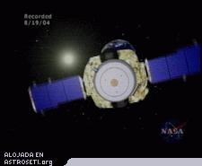 El viento solar es capturado sin interferencias fuera de la influencia del campo magnético terrestre en láminas de calidad de semiconductor.
Crédito: NASA/JPL.