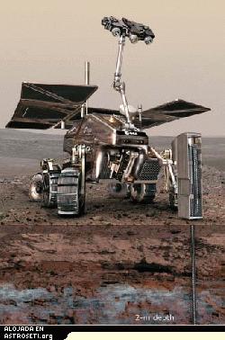 El vehículo ExoMars taladrará a una profundidad de hasta dos metros para buscar indicios de vida en Marte.
Créditos: ESA