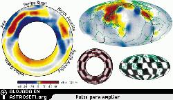 Los sismlogos de la Universidad de Washington creen que una anomala de alta atenuacin en la parte superior del manto inferior debajo de Asia oriental se debe al agua. La imagen izquierda es un corte a travs de la Tierra, mostrando las anomalas dentro del manto. La localizacin del corte (la lnea roja en la imagen superior derecha) es un mapa de atenuacin ssmica a una profundidad de unos mil kilmetros. En ambas imgenes, el color rojo indica roca suave y dbil, y el color azul indica la roca inusualmente rgida.
Cliquee <a href="http://www.astrobio.net/news/modules.php?set_albumName=album03&id=abm&op=modload&name=gallery&file=index&include=view_photo.php" target="_blank">aqu</a> para ampliar.
Crdito: Eric Chou / Washington University