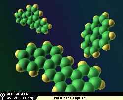 Hidrocarburos policclicos aromticos.
Crdito: NASA/Caltech