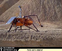 Modelo de la sonda Mars Phoenix.
Crdito de la fotografa: Universidad de Arizona