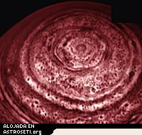 <p>El activo polo norte de Saturno</p>