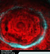 <p>El hexágono del polo norte de Saturno y la aurora</p>