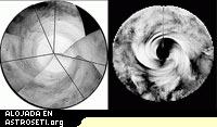 Estas dos imágenes del polo sur de Venus, fueron tomadas por la Mariner 10 de la NASA (durante una aproximación a Venus en su viaje a Mercurio) y por las misiones Pioneer Venus, durante principio de los setenta y los ochenta respectivamente. Las imágenes permitieron vislumbrar por primera vez el comportamiento de las tormentas atmosféricas en el polo sur del planeta.
Crédito: NASA