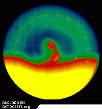 Doble vórtice en el polo sur de Venus.
Crédito: ESA/VIRTIS/ INAF-IASF/Obs. de Paris-LESIA