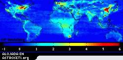 Cómo impactan las actividades humanas sobre la calidad global de aire, mostrando puntos calientes urbanos.
Crédito: KNMI/ESA