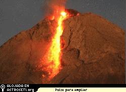 Flujo de lava: Monte Merapi, uno de los volcanes ms activos de Indonesia.
Crdito: Mitton