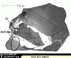 Antiguos cristales de zirconio sugieren que haba agua lquida sobre la superficie de la Tierra, hace 4 400 millones de aos.
Crdito: Mitton