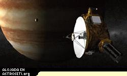 Impresión del artista sobre la nave espacial New Horizons durante su aproximación a Júpiter.
Crédito: NASA