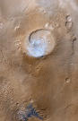El volcán marciano cerca del cráter Gusev, Apollineris Patera, 120 millas al noroeste.
Crédito: NASA/JPL