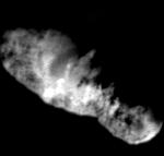 El cometa Borrelly fotografiado por la Deep Space I. 
Crdito: NASA/JPL
