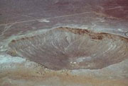 Vista aérea del Cráter Meteor, Arizona.
Crédito: Jim Hurley, 1978