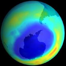 El agujero de ozono sobre la Antrtida.
Crdito por la imagen: NASA