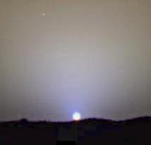Atardecer Marciano. misión Pathfinder. Credit: NASA/JPL