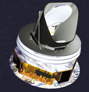 El Satélite Planck.
Crédito: Agencia Espacial Europea