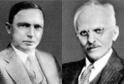 Harlow Shapley (izquierda) y Heber Curtis (derecha).
Crédito: NASA