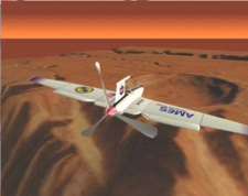 Diseño de aeronave sobre Marte, donde los puntos calientes pueden variar de forma radical durante el curso de un día marciano. Fuente: NASA