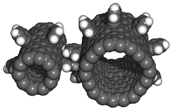 El nanotubo de carbono (CNT) es una nueva forma de carbono, equivalente a una hoja plana de grafeno enrollada en un tubo. El CNT tiene unas  propiedades mecnicas extraordinarias: el mdulo de Young est por  encima de 1 Tera-Pascal y la fuerza tensora estimada es de 200 Giga-Pascales. <A HREF= http://www.ipt.arc.nasa.gov/carbonnano.html target=_blank>[ms informacin]</A>   