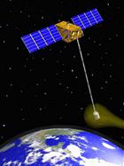 El “Exterminador de Correas”, diseñado para eliminar satélites de la órbita terrestre. Clica aquí para una animación en Quicktime de 1,6 MB. Créditos: Tethers Unlimited.